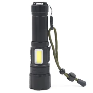 New Powerful Torch Light 18650 Battery Type-C Charging LED COB Flashlight With Power Bank Function