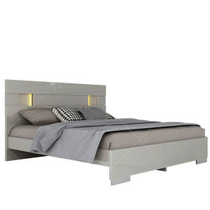 Ensemble de chambre à coucher peinture <span class=keywords><strong>laquée</strong></span> haute brillance pour la maison meubles d'hôtel ensemble de chambre à coucher king size de luxe moderne avec tête de lit éclairée - Product Image 2