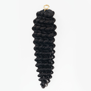 Wave And Curly Feathering Crochet Human Hair Braids Extension Crochet Loop <b>Ring</b> Hair Bundle No Weft Brazilian Remy Hair Vendor - Product Image 1