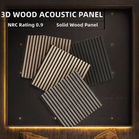 Panneau mural acoustique en bois composite épaissi, isolation phonique, design moderne 3D, NRC 0.9 pour chambre à coucher, home cinéma, salle de concert