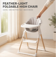Chaise haute moderne pour bébé, design pliable avec un seul bouton pour l'alimentation, chaise berçante pour repas et nourrissage