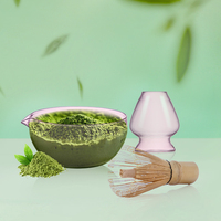Ensemble de kit Matcha en verre texturé de 20 oz 600ml bol avec bec verseur Ensemble de kit Matcha, fouet et bol avec bec verseur Ensemble de tasses en verre
