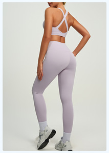 JYT111 Completo Yoga Leggero Tinta Unita Traspirante con Elasticità Quadridirezionale e Vita Elastica per <span class=keywords><strong>Donna</strong></span> - Product Image 2