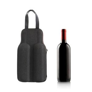 Sac cadeau en cuir PU personnalisé pour vin, porte-champagne, étui de rangement, sac isotherme antichoc pour vin, valise de voyage pour bouteille de vin en EVA - Product Image 2