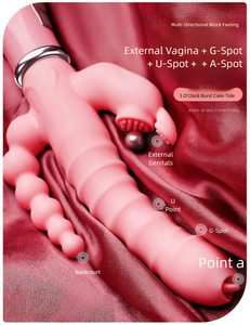 Juguete Sexual Anal de Punto G para Mujeres, Vibrador con <span class=keywords><strong>Doble</strong></span> Lengua, Estimulador de Clítoris, <span class=keywords><strong>Doble</strong></span> Varilla para Adultos - Product Image 2