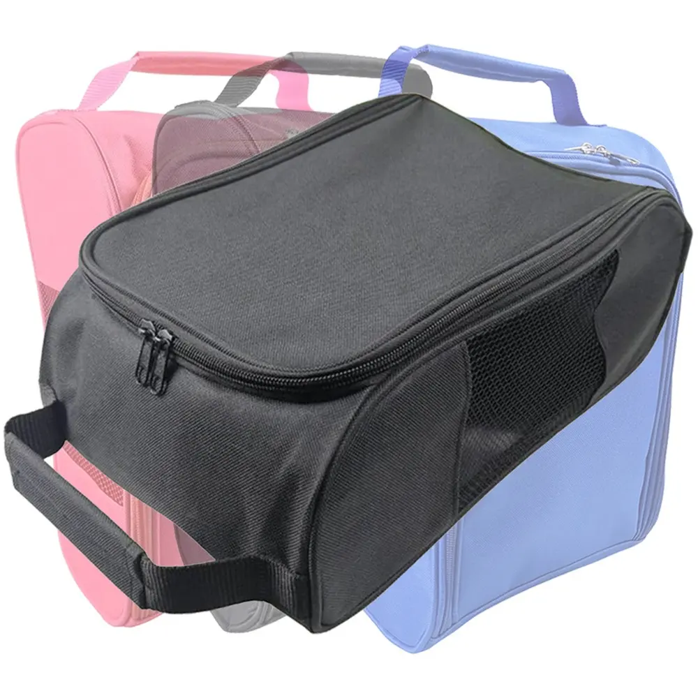 Toptan ucuz naylon büyük kapasiteli taşınabilir ayakkabı saklama torbaları nefes çanta taşıma Golf ayakkabıları çantası