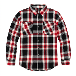 <b>Men</b> Plaid Printed Breathable <b>Flannel</b> <b>Shirt</b> Long Sleeve Autumn Cotton Button-Up Top - Product Image 1