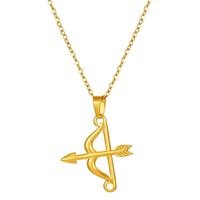 Collier tendance Saint-Valentin avec pendentif éléphant doré, fleur, cœur et mini-ours en acier inoxydable plaqué or 18 carats