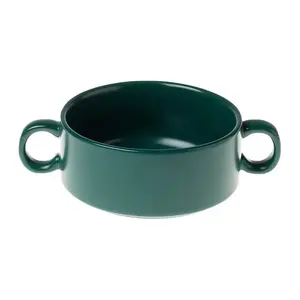 廉价陶瓷汤碗餐厅使用彩色餐具定制标志陶瓷汤碗，带手柄，用于谷类意大利面沙拉