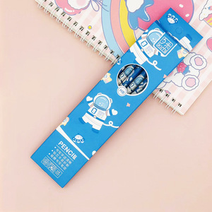 เด็กของขวัญปลอดภัยน่ารักเครื่องเขียนชุดดินสอการ์ตูนนักเรียน HB ดินสอ - Product Image 6