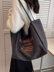 Casual <b>Large</b> Capacity Red Color <b>Canvas</b> Tote <b>Bag</b> Women Handbags Designer Shoulder Big Shopper <b>Bag</b> for Daily Use - Product Image 2