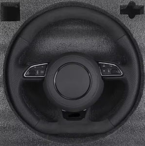 พวงมาลัยแบบ S-Line Sport Bottom Volant หุ้มหนัง Alcantara ด้านบน ไม่มีถุงลมนิรภัย สำหรับ Audi A6 C7 A3 <span class=keywords><strong>A4</strong></span> B8 <span class=keywords><strong>B9</strong></span> RS3 RS7 A8 - Product Image 5