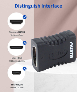 Factory 4K 60Hz <strong>HDMI</strong> Adapter Female <strong>to</strong> Female <strong>Converter</strong> For <strong>HDMI</strong> Extension Coupler For HDTV With VGA Application Audio - Product Image 3