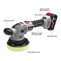 Outil de détail automobile portable efficace Batterie Li-ion 20V Polisseuses de voiture sans fil