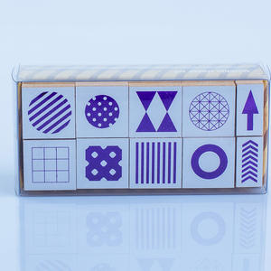 Sello de Madera Creativo Personalizado de <span class=keywords><strong>Venta</strong></span> Caliente, Sello de Goma de Madera No Tóxico para Manualidades Infantiles con Caja - Product Image 4