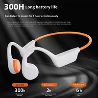 Écouteurs sans fil à conduction osseuse IPX8 ANC pour tour de cou Bluetooth 5.3, lecteur MP3 32 Go avec indicateur de batterie LED, résistants à la transpiration et à l'eau