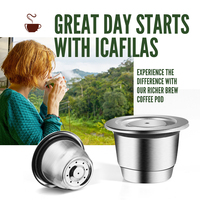 Capsules de Café Rechargeables en Métal Nespresso de Haute Qualité, Filtres à Café Réutilisables en Acier Inoxydable