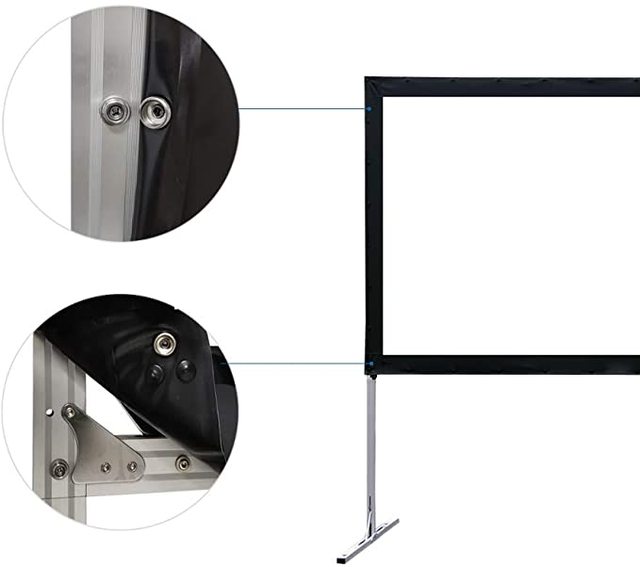 Portable Fast Fold 150 180 200 300 Inch 16:9 Projection Screen for Home & Outdoor Use for Projector
