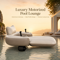 Fauteuil flottant motorisé pour adultes, chaise longue gonflable électrique à double hélice avec joystick et porte-gobelet, personnalisable OEM