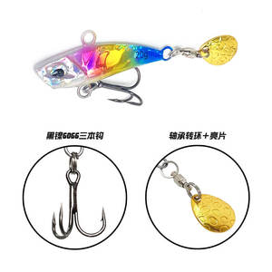 Appât de pêche Luya Micro <span class=keywords><strong>spy</strong></span> Simulation Bait Iron Plate Triple Hook Bearing Swivel Water Droplet Glitter Lead Fishing Bait - Product Image 3