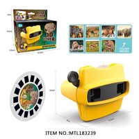 OEM Image Mini machine stéréo Viewer avec disque animal bobines personnalisées en plastique toboggan 3D View Master Toy