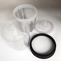 Gobelet en plastique sans nettoyage pour mélange de peinture 600 ml avec graduation, connecteur de conversion pour pistolet de pulvérisation, pour revêtement de quincaillerie de meubles en Chine