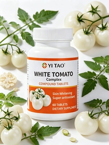 White <b>Tomato</b> Complex Tablets, Skin Whitening Supplement with Super Antioxidant, <b>Supports</b> Bright & Even Skin Tone, 60 Tablets. - Product Image 2