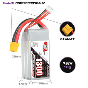 Batería LiPo GAONENG GNB 1300MAH 11.4V HV 3S 50C 100C HV XT60, Paquete Flexible de Largo Alcance para Dron FPV FreeStyle, LiHV de Alto Voltaje - Product Image 3