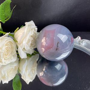 Wholesale Polished Natural <b>Crystal</b> Healing Stone Grey Agate Sphere <b>Ball</b> Mascot Gift for Home Decor - Product Image 5