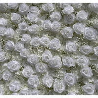 Dinding Bunga Artifisial Tipe Baru untuk Pernikahan 8ft X 8ft, Bunga Baby Breath Putih, Hydrangea, Mawar Putih, Dekorasi Latar Belakang yang Dapat Dikustomisasi