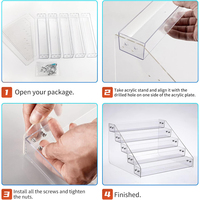 Présentoir de Salon Premium à 2 Niveaux en Acrylique Transparent pour Vernis à Ongles, Épais et Multi-Couches, Fournisseur en Gros