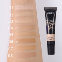 Fond de Teint Liquide Mat en Tube OEM Personnalisé Couvrance Longue Durée Résistant à la Transpiration Non Transférable Base de Maquillage Marque Privée Sans Teinte Foncée