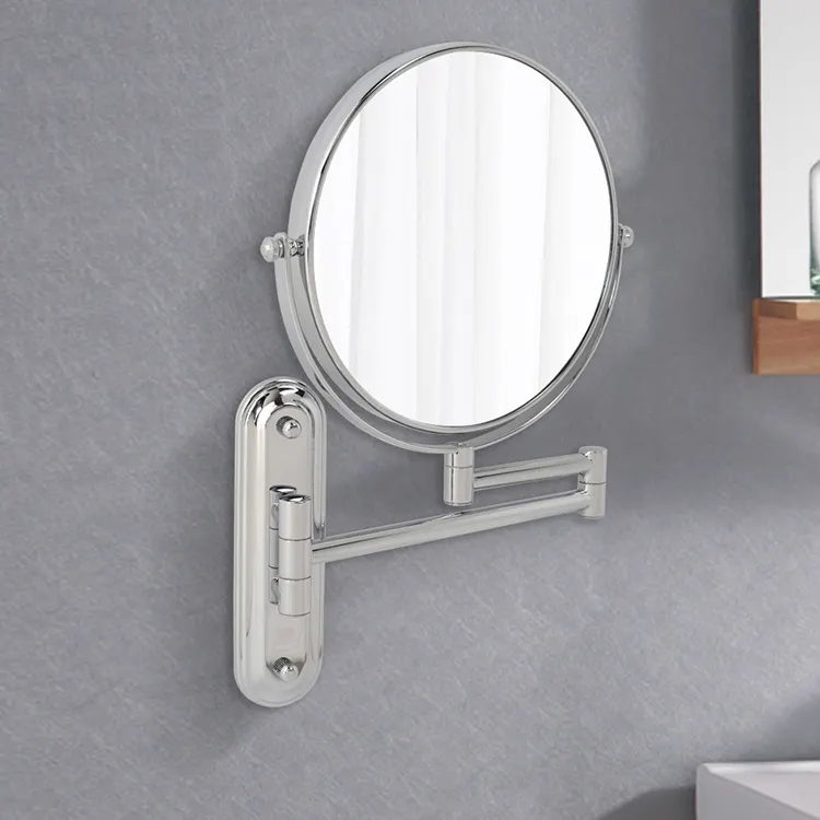wall mounted makeup mirrors 1X/3X magnifying 360 swivel extendable vanity mirror for bathroom