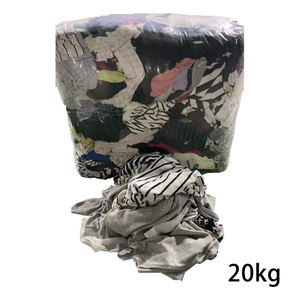 قطع معاد استخدامها نسيج نفايات القطن الخرق المستخدمة تي شيرت صناعي تنظيف القطن الخرق تي شيرت نظيفة - Product Image 4