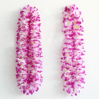 Collier de fleurs hawaïennes de 120 cm, guirlande colorée pour la remise des diplômes, fête sur la plage, voyage