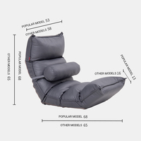 Fauteuil de sol moderne d'extérieur en tissu, inclinable, en forme de L, avec dossier réglable et extensible, design pliable pour salon