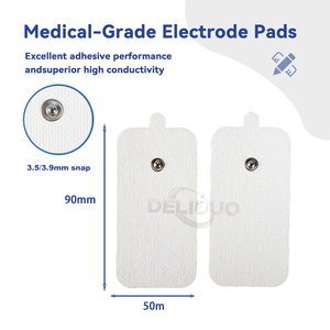 OEM/ODM Ems elettroterapia elettroelettrocuscinetti riutilizzabili in gomma a scatto decine tamponi autoadesivi riutilizzabili patch unità elettrodi - Product Image 5