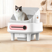 Kotak Pasir Kucing Pintar 65L, Penggantian Pasir Satu Sentuhan, Bak Kucing Otomatis, Tersedia Warna Kustom