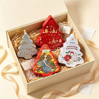 Coffret Cadeau de Noël Recyclable en Métal en Forme de Sapin pour Bonbons, Gâteaux, Chocolats – Vente en Gros