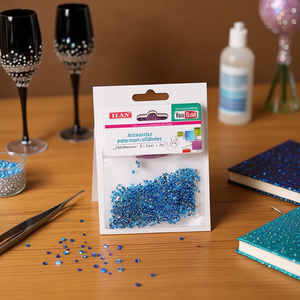 Strass Ilan 2 mm blu per artigianato, confezione da 3G - Product Image 3