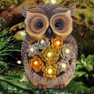 Lampade solari da esterno in resina a forma <span class=keywords><strong>di</strong></span> animali, ornamenti a forma <span class=keywords><strong>di</strong></span> gufo per prato e giardino, personalizzabili in base a <span class=keywords><strong>disegni</strong></span> o modelli forniti. - Product Image 1