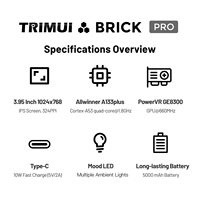 Console de Jeu Portable Trimui Brick Pro 3,95 Pouces avec Batterie 5000 mAh et WiFi pour Magasins de Détail - Idéale pour le Dropshipping