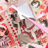 Simno gros Style japonais mignon dessin animé autocollant Album découpé autocollants adhésifs pour bricolage artisanat