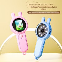 Cute 200X Digital Microscope for Kids, 2" IPS LCD Screen 1080P, Handheld Mini Magnifier, Outdoor Nature Exploration Science Toy