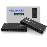 Contrôleur de mur vidéo 2x2 4K30 HDMI 1X2 1X4 1X3 2X1 3X1 4X1 Vidéo 2x2 Processeur de mur vidéo TV avec extrait audio