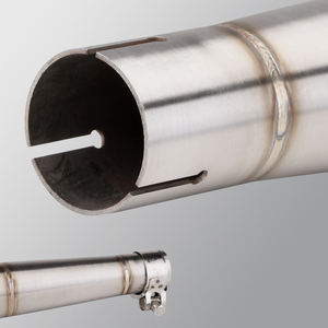 Pour Aprilia GPR125 GPR150 <span class=keywords><strong>GPR</strong></span> 125 150 moto système d'échappement évasion modifié inoxydable moyen lien tuyau connecter 51mm silencieux - Product Image 4