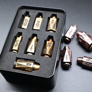 Ensemble de dés en métal tungstène aluminium de qualité supérieure, 7 pièces, pour jeux de table DND, idéal pour les joueurs de <span class=keywords><strong>RPG</strong></span> et de DND - Product Image 2