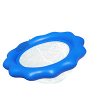 Fauteuil flottant gonflable à bords festonnés en PVC épaissi avec découpes en maille, pour adultes, pour piscine et loisirs aquatiques, 89x38cm