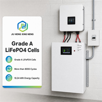 48V 180Ah 8.64kWh LiFePO4 IP64 Baterai Penyimpanan Energi Rumah Terpasang di Dinding Tenaga Surya Off-Grid AC CAN RS485