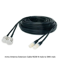 Câble coaxial RF RG58 10M 20M 30m basse perte haute qualité SMA mâle à N mâle pour antenne parabolique, antenne Mimo, routeur Wifi